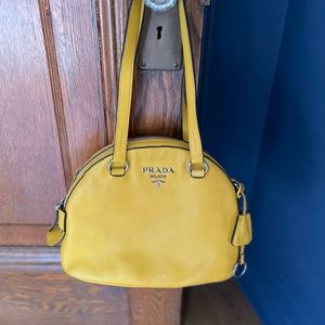 Prada Yellow Leather Handbag
